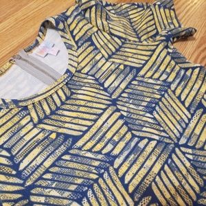 Small lularoe blue and yellow amelia